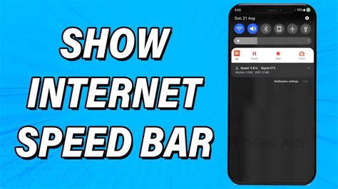 Show internet speed in notification bar