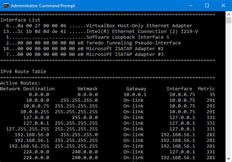 Show ip route command windows