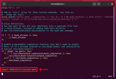 Show path to current directory linux