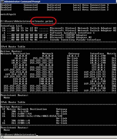 Show routing table windows