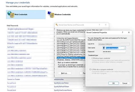 Show stored passwords