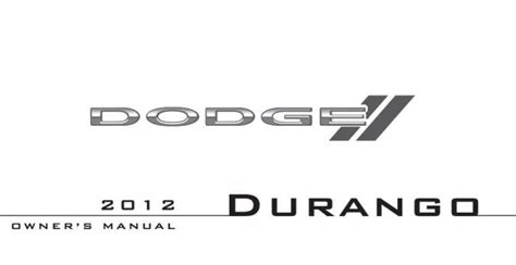 Show the manual for 2012 durango. - Student solution manual and machine design.