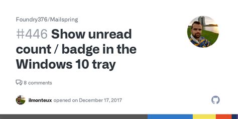 Show unread count / badge in the Windows 10 tray #446