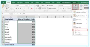 Show values as text in pivot table