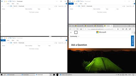 Show windows side by side not working