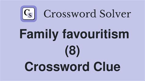 Showing favouritism Crossword Clue Answers