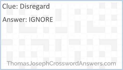 Showing haughty disregard crossword clue. Today's crossword puzzle clue is a quick one: Disregard. We will try to find the right answer to this particular crossword clue. Here are the possible solutions for … 
