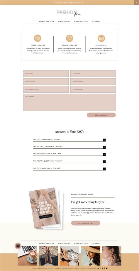 Showit Template for Bloggers Blogger Template Showit Landing Etsy