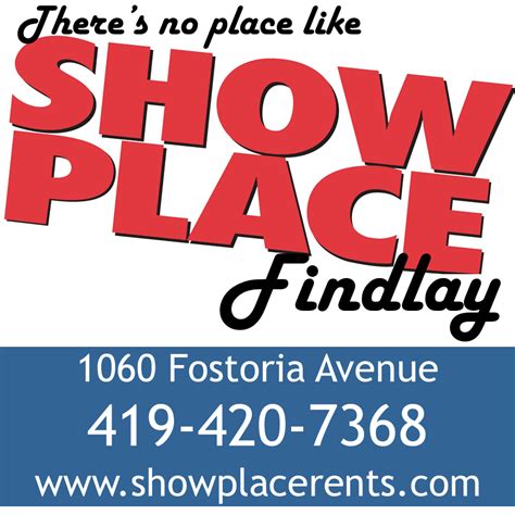 Showplace findlay ohio. View the Menu of Showplace Rent to Own in 1060 Fostoria Ave, Findlay, OH. Share it with friends or find your next meal. Name brand products with flexible... 