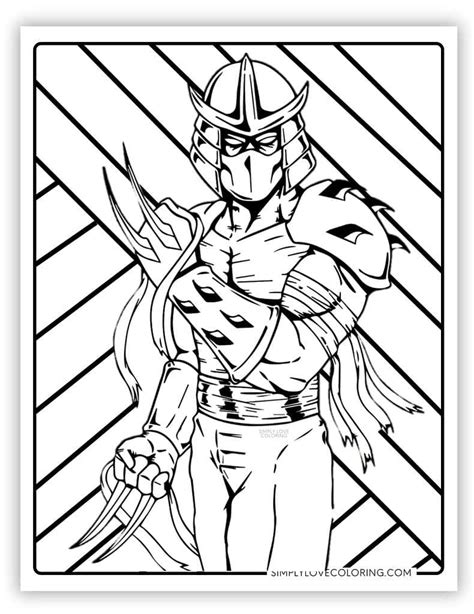 Shredder Coloring Pages