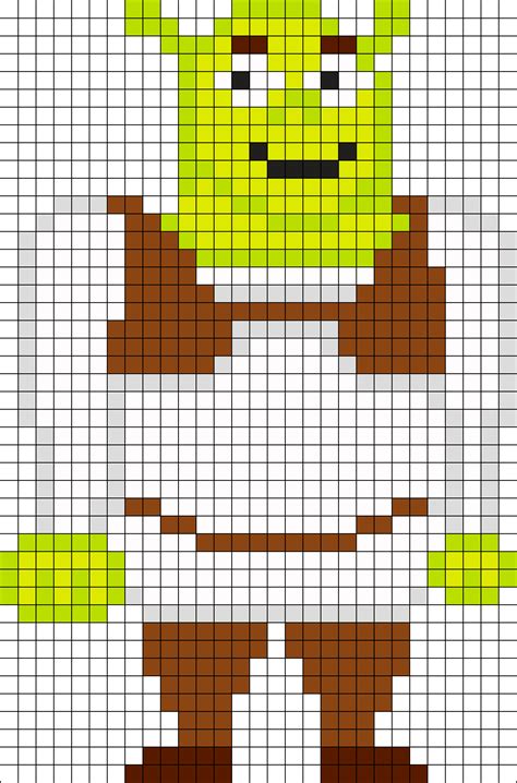 Shrek perler bead pattern. SHREK perler bead pattern. Find free perler bead patterns / bead sprites on kandipatterns.com, or create your own using our free pattern maker! 