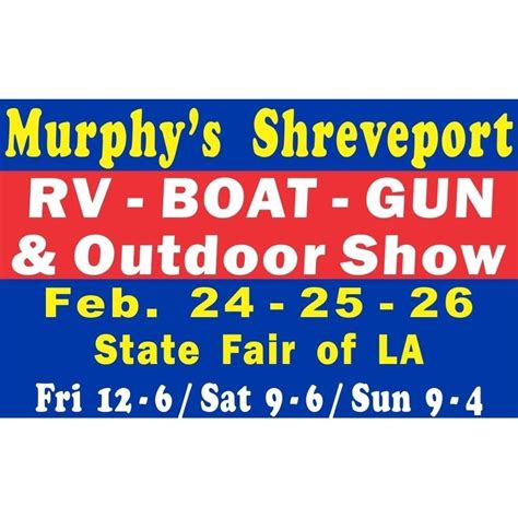 Shreveport boat and rv show. SFL Boat, Sport & RV Show; Other Non Fair Events; Fair. State Fair of Louisiana; 3701 Hudson Avenue Shreveport, LA 71109 (318) 635-1361 info@statefairoflouisiana.com ... 
