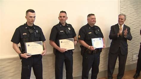Shrewsbury police officers honored after February rescue of man stuck neck-deep in mud