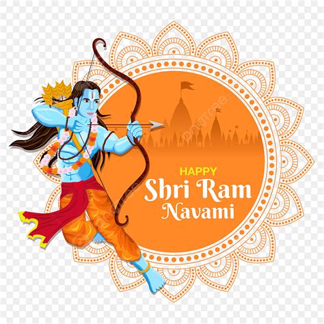 Shri Ram Navami With Bow Clipart Transparent PNG Hd - Pngtree