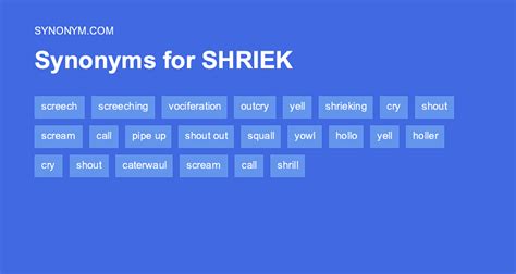 Shrieks synonyms, shrieks antonyms - FreeThesaurus.com