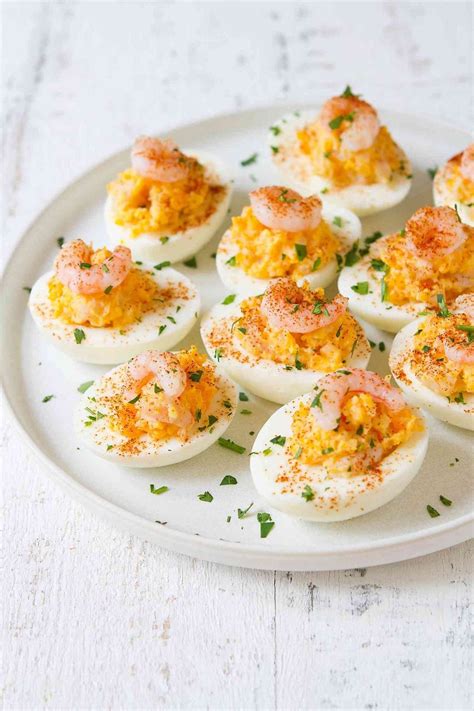 Shrimp Deviled Eggs - Cookin Canuck