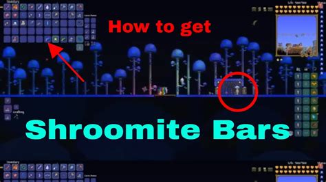 Shroomite bars are a high-end crafting material in the game Terraria. They are made by combining 12 Spectral essence and 1 Chlorophyte bar at an Ancient Manipulator.Shroomite bars are used to make many of the best items in the game, including the Shroomite Headgear, Shroomite Breastplate, and Shroomite Leggings. …. 