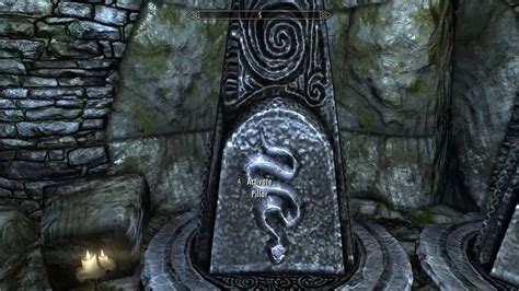 Shroud hearth barrow pillar puzzle. Travel to Ivarstead and enter Shroud Hearth Barrow to defeat Sivdur's betrayer, Magrathi, and take his skull. Magrathi is a maskless Dragon Priest who will appear in the Hall of Stories (the claw door chamber) once the quest has started. He will be just as powerful as any of the others (level 50) no matter your level, so be wary. 