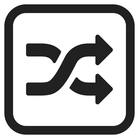 Shuffle Tracks Button Icon FluentUI Emoji Mono Iconpack Microsoft
