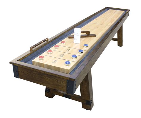Good online resources to look for used shuffleboard tables include Craigslist, eBay, Sure Shot Billiards, Facebook Marketplace, and online auctions and estate sales. ... Montecito 12-ft Shuffleboard Table. This is a large 12-foot shuffleboard table featuring superior craftsmanship and a classic timeless design. The table is made from solid .... 