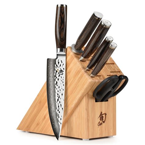 Shun Ken Onion Knife Block Set, 7 Piece Cutlery and More