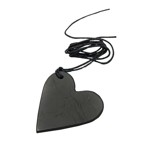 Shungite Heart Pendant, Authentic Jewellery From Russia