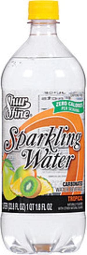 Shurfine Water, Sparkling Carbonated Tropical: Calories, Nutrition ...