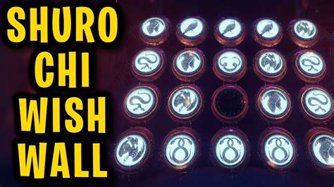 Shuro chi wish. Sep 16, 2018 · Shuro Chi is the second encounter in Last Wish. This one is gonna test you a little bit more, but it's still pretty manageable with good call outs.5% discou... 