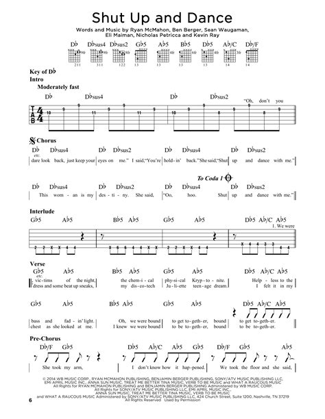 Shut Up And Dance chords & tabs by Walk The Moon @ 911Tabs