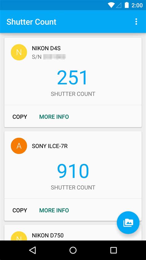 Shutter count app for android.  Check your camera's Shutter Count anywhere o...
