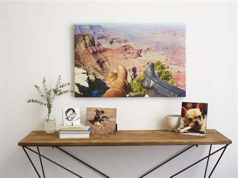 Shutterfly canvas prints. Hanging Canvas Print. Starting at $67.98 $33.99. Elevate your home decor with a personalized hanging canvas print from Shutterfly. Our collection of modern and contemporary canvas prints lets you turn all your favorite pictures and memories into one-of-a-kind works of art. 