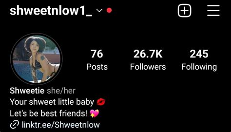 Shweetie, also known as shweetnlow, has 621 photos, 144 videos and 765 posts. It’s an amazing number, so if you subscribe to this Content Creator you will surely have lots of fun. Usually the average of pictures and videos is less than 100, so you can see that there is a lot of effort behind this OnlyFans account!. 
