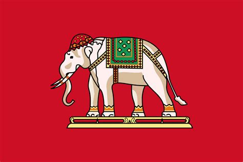 Thailand’s National Flag. The initial flag of Siam was most probably a simple red one, which was first flown under the reign of Narai (1656–1688). Just on red ground, the naval flags had various insignia, such as with white chakra or perhaps the Hindu legendary animal Airavata inside the chakra. . 