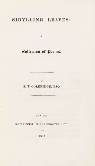 Download Sibylline Leaves A Collection Of Poems By Samuel Taylor Coleridge