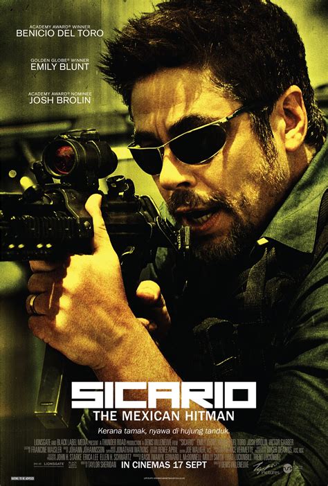Sicario movie. Jun 23, 2015 · Offizieller "Sicario" Trailer Deutsch German 2015 | Abonnieren http://abo.yt/kc | (OT: Sicario) Movie #Trailer | Kinostart: 22 Okt 2015 | Filminfos https:/... 