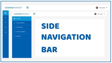 Side Menu HTML CSS Navbar Example CSS CodeLab
