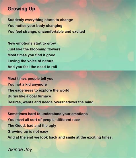 Side Notes Of Growing Up