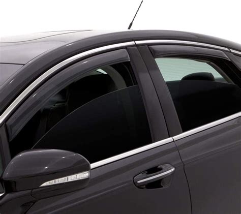 WV94536 Outside-Mount Side Window Deflectors & Visors Rain Guard, Dark Smoke, 4-Pieces Set, Fits 2014-2018 Chevrolet Silverado & GMC Sierra 1500, 2015-2019 Silverado & Sierra 2500 HD/3500 HD, Crew Cab.. 