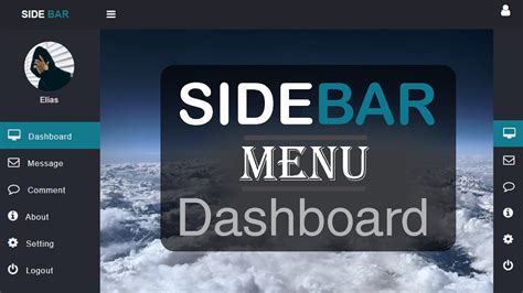 Sidebar Menu Dashboard Template UI Side Navigation Bar Only Using CSS