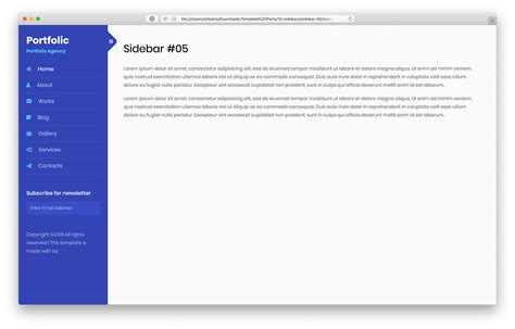 Sidebar bootstrap template