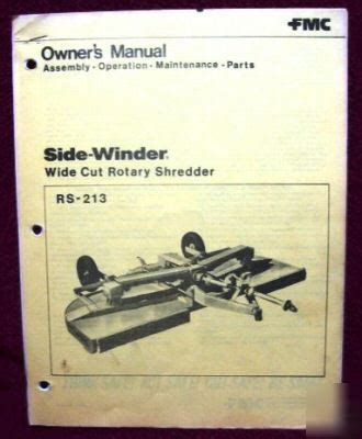 Sidewinder rotary cutter parts manual gearboxes. - Download completo del sesto libro di estinzione.