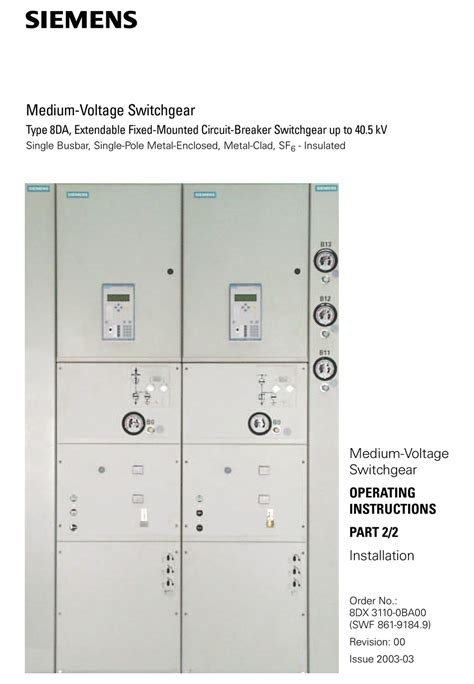 Siemens gas insulated switchgear 8da manual. - Manual de john deere f525 gratis.