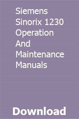 Siemens sinorix 1230 manuales de operación y mantenimiento. - Dana center schrittmacherführer der 7. klasse.