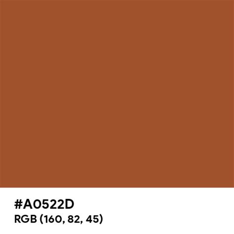 Sienna Color HEX Code a0522d