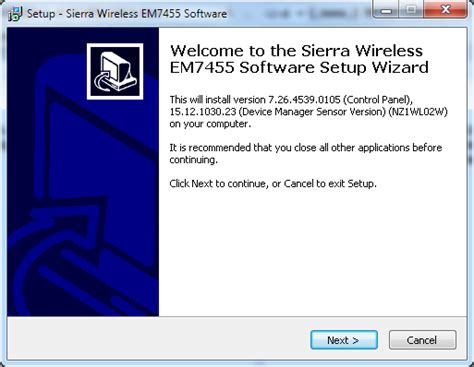 Sierra wireless em7455 driver windows 11.  The version after applying thi...