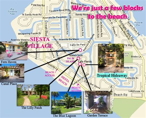 Siesta key village map. Spend your days indulging in beach activities, from sunbathing and swimming to building sandcastles and taking leisurely walks along the shore. With eight spacious bedrooms and six full baths, The Big Kahuna comfortably accommodates up to 24 guests. Each bedroom is elegantly furnished, featuring six king beds, two queen beds, two queen sofa ... 