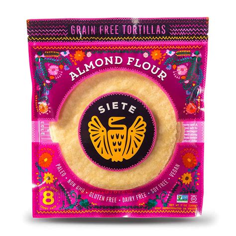 Find helpful customer reviews and review ratings for Siete Almond Flour Grain Free Tortillas, 8 Tortillas Per Pack, 2-Pack, 16 Tortillas at Amazon.com. Read honest and unbiased product reviews from our users.. 