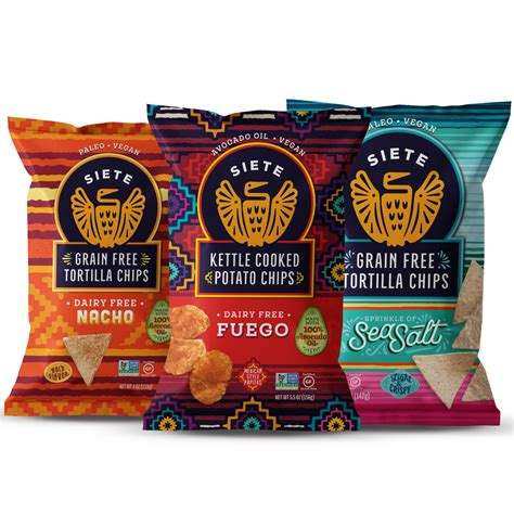 Siete foods. Our Kettle Cooked Potato Chips are now available online at sietefoods.com and in Sprouts stores nationwide for $3.99. Our new line of Kettle cooked potato chips are grain free, gluten free, vegan and Non GMO. Available in Sea Salt, Fuego, Chipotle BBQ, and Sea Salt + Vinegar with a Hint of Serrano, there’s a flavor for everyone who wants ... 