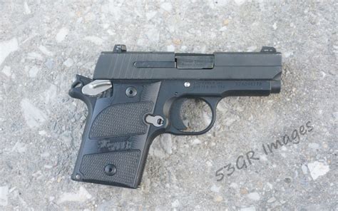 Sig P938. In terms of relative size, the Sig P938 doesn’t fa