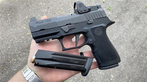  Compare the dimensions and specs of Sig Sauer P320 X-Carry and Sig Sauer P320 XCompact. ... Striker-Fired Compact Pistol Chambered in 9mm Luger ... . 